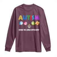Autism Awareness Long Sleeve Shirt Seeing the World Differently ASD Cute Puzzle Pieces Owl
