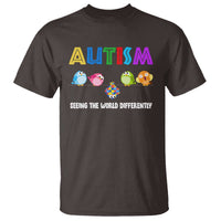 Autism Awareness T Shirt Seeing the World Differently ASD Cute Puzzle Pieces Owl