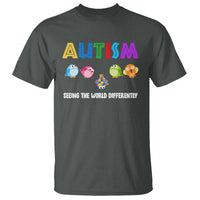 Autism Awareness T Shirt Seeing the World Differently ASD Cute Puzzle Pieces Owl