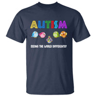 Autism Awareness T Shirt Seeing the World Differently ASD Cute Puzzle Pieces Owl