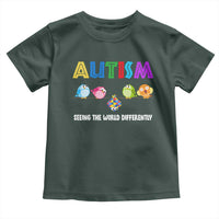 Autism Awareness Toddler T Shirt Seeing the World Differently ASD Cute Puzzle Pieces Owl