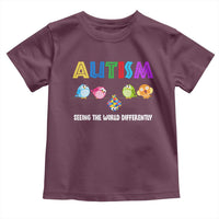Autism Awareness Toddler T Shirt Seeing the World Differently ASD Cute Puzzle Pieces Owl