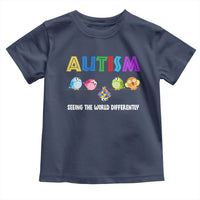 Autism Awareness Toddler T Shirt Seeing the World Differently ASD Cute Puzzle Pieces Owl