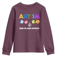 Autism Awareness Youth Sweatshirt Seeing the World Differently ASD Cute Puzzle Pieces Owl