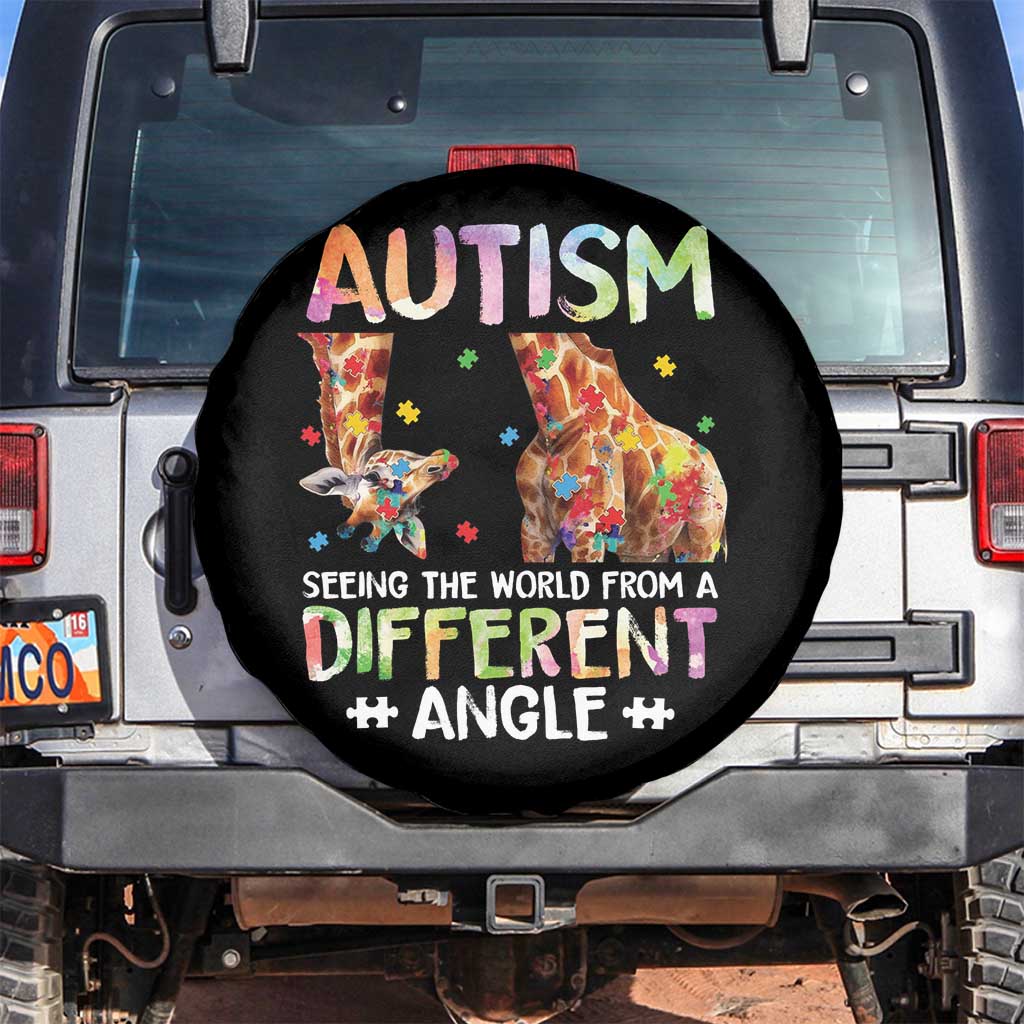 Autism Awareness Giraffe Spare Tire Cover Seeing The World Differently ASD