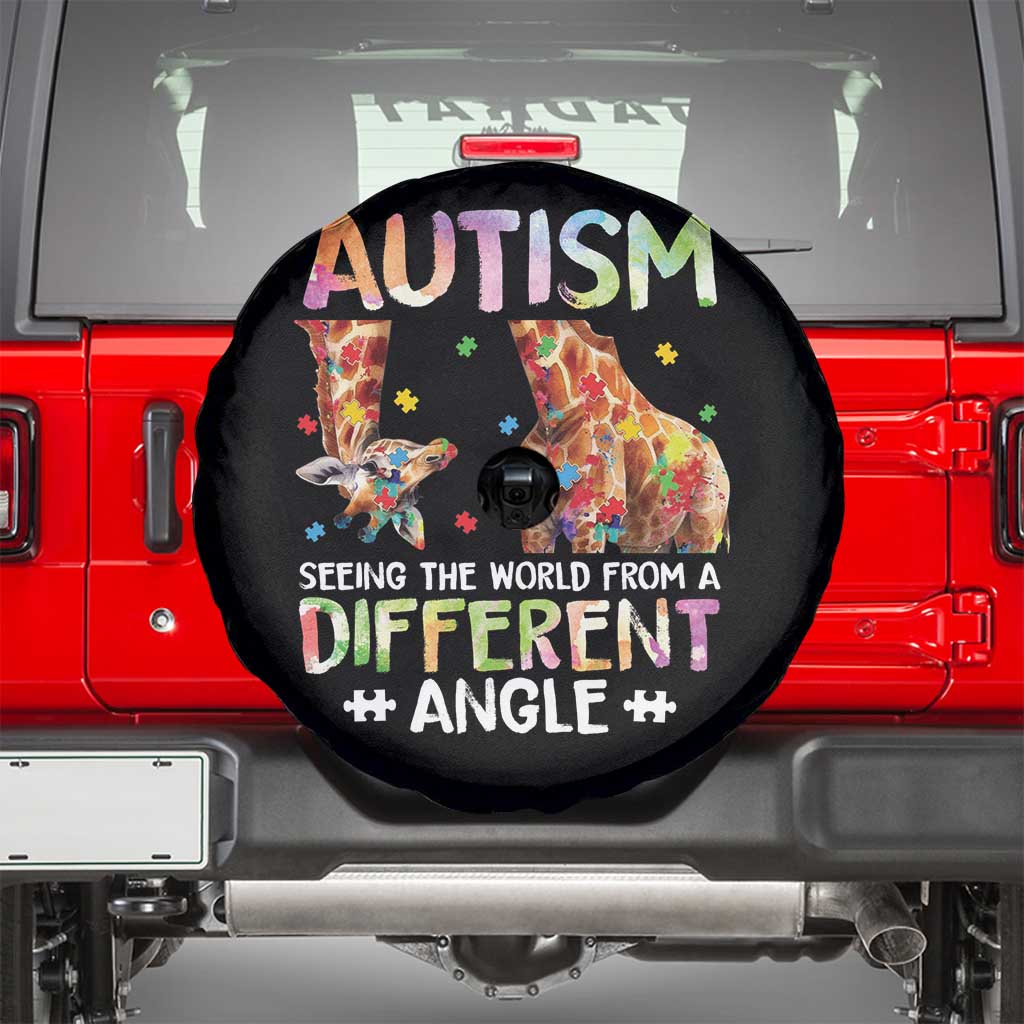 Autism Awareness Giraffe Spare Tire Cover Seeing The World Differently ASD