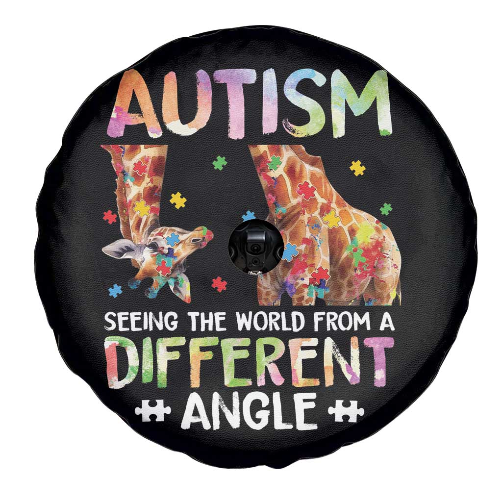 Autism Awareness Giraffe Spare Tire Cover Seeing The World Differently ASD