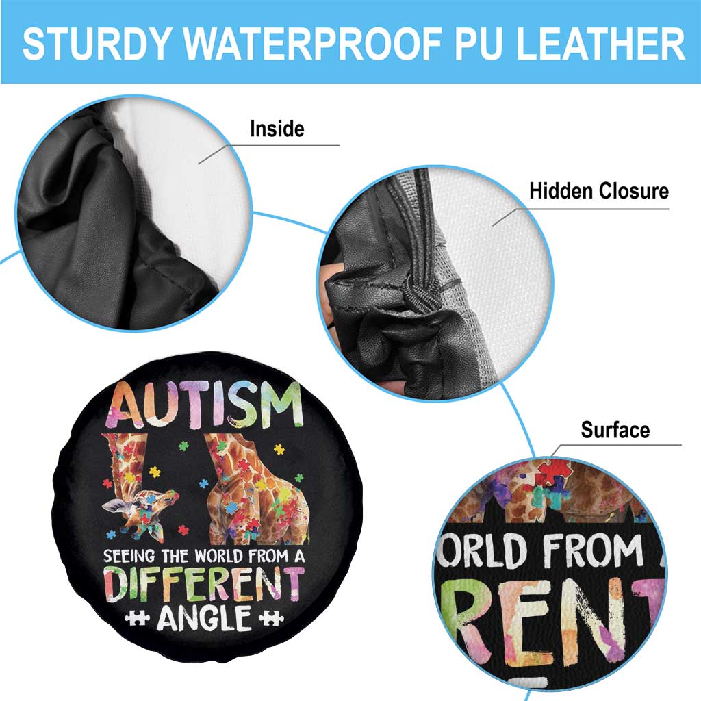 Autism Awareness Giraffe Spare Tire Cover Seeing The World Differently ASD