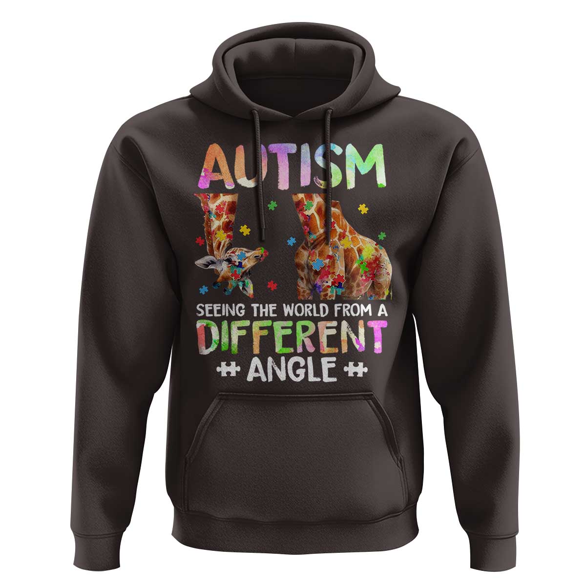 Autism Awareness Giraffe Hoodie Seeing The World Differently ASD