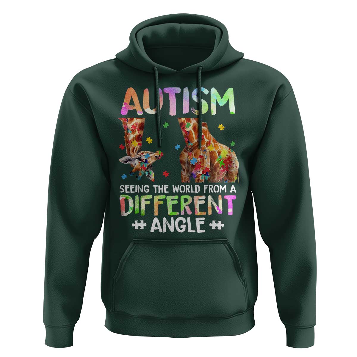 Autism Awareness Giraffe Hoodie Seeing The World Differently ASD