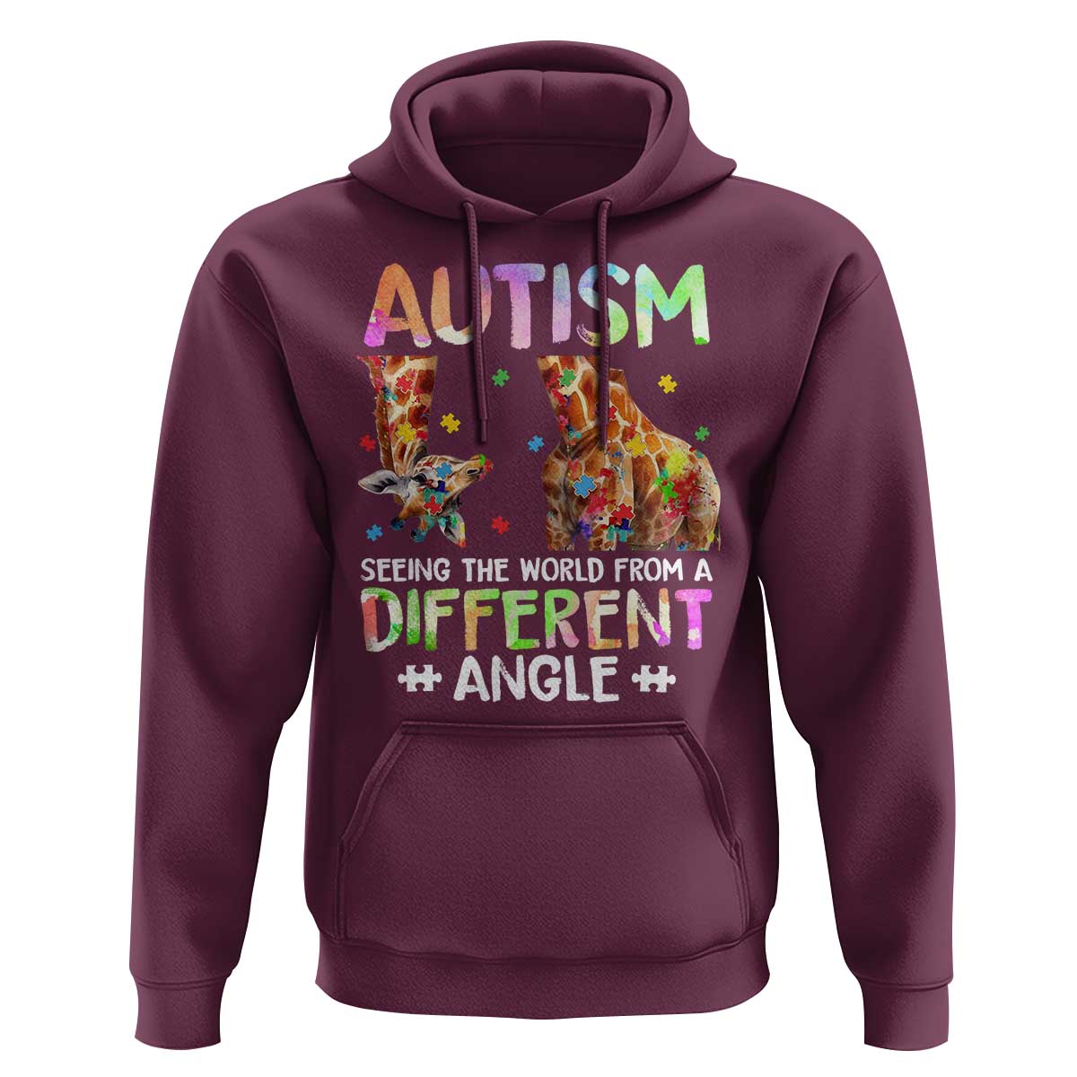 Autism Awareness Giraffe Hoodie Seeing The World Differently ASD