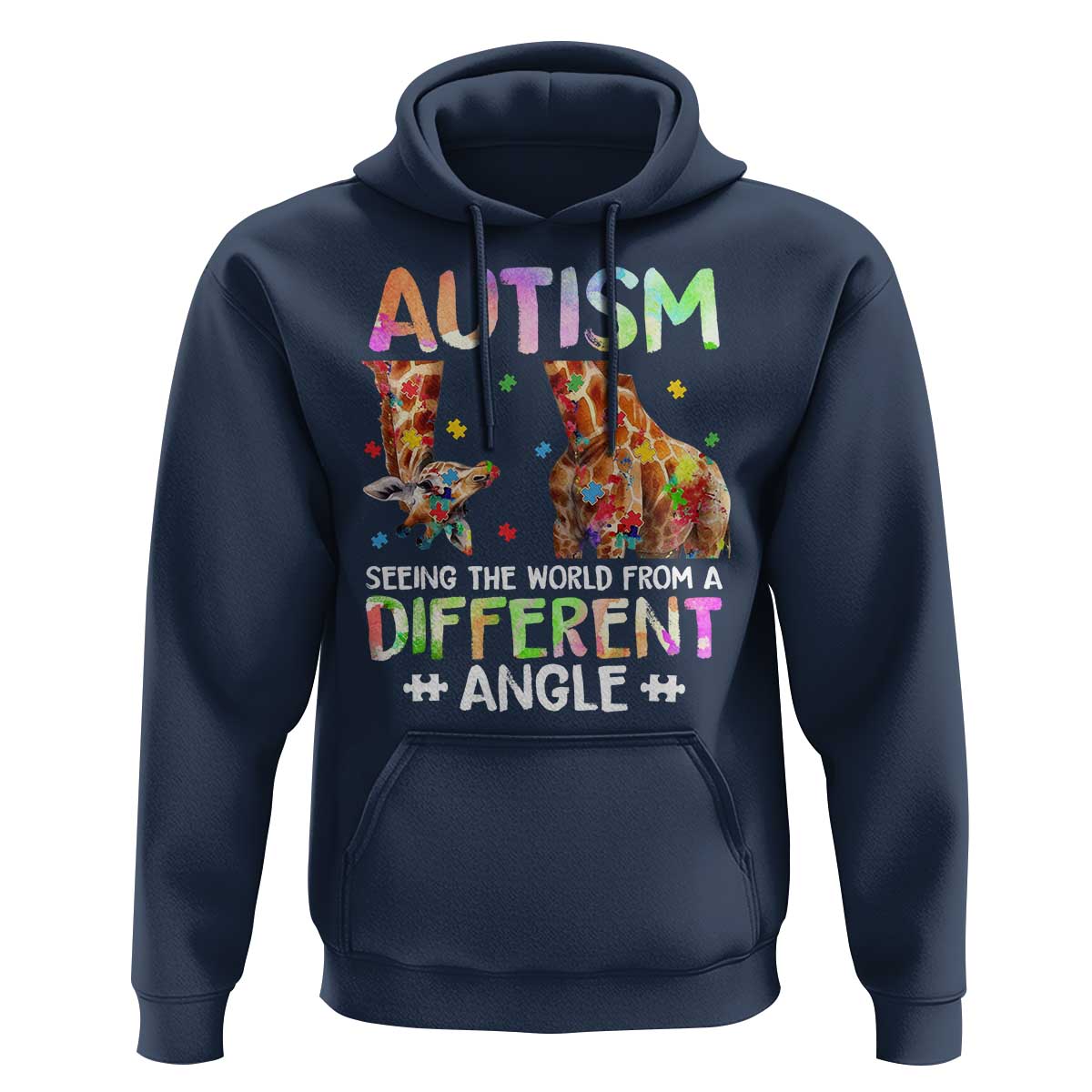 Autism Awareness Giraffe Hoodie Seeing The World Differently ASD