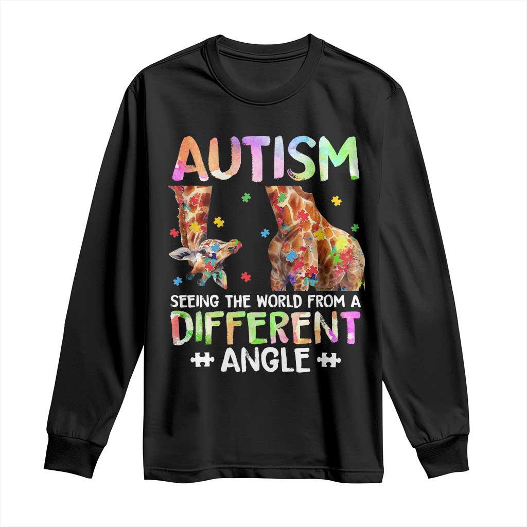 Autism Awareness Giraffe Long Sleeve Shirt Seeing The World Differently ASD