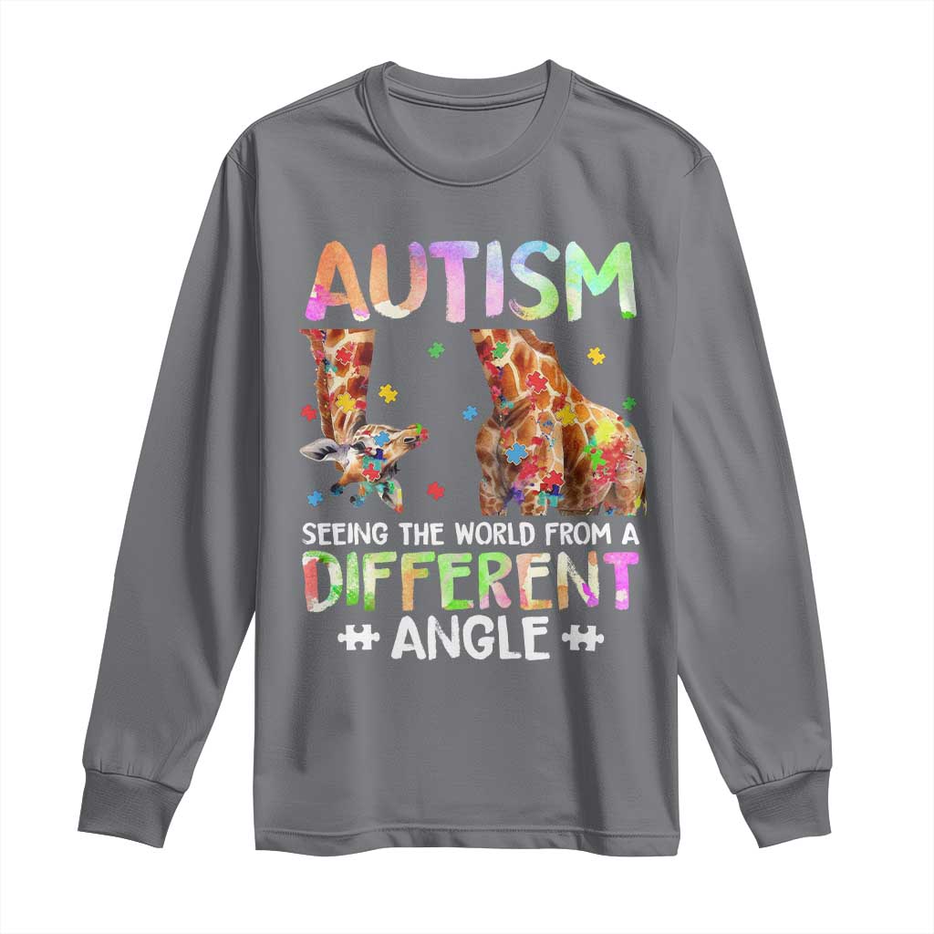 Autism Awareness Giraffe Long Sleeve Shirt Seeing The World Differently ASD