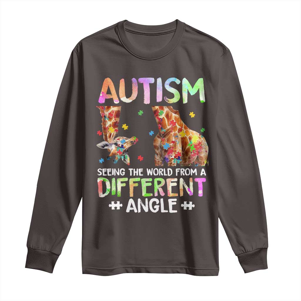 Autism Awareness Giraffe Long Sleeve Shirt Seeing The World Differently ASD
