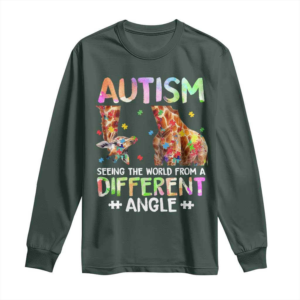 Autism Awareness Giraffe Long Sleeve Shirt Seeing The World Differently ASD