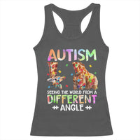 Autism Awareness Giraffe Racerback Tank Top Seeing The World Differently ASD