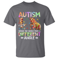 Autism Awareness Giraffe T Shirt Seeing The World Differently ASD