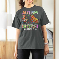 Autism Awareness Giraffe T Shirt For Women Seeing The World Differently ASD