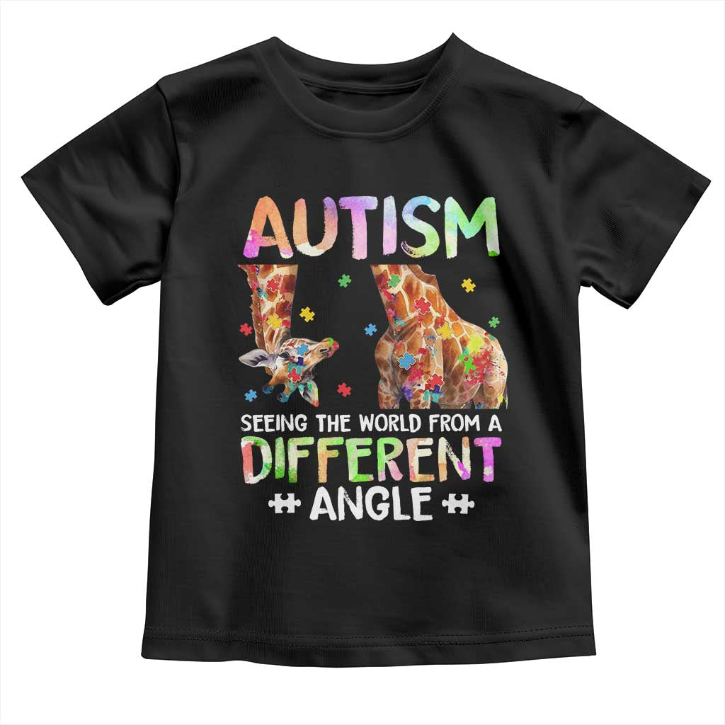 Autism Awareness Giraffe Toddler T Shirt Seeing The World Differently ASD