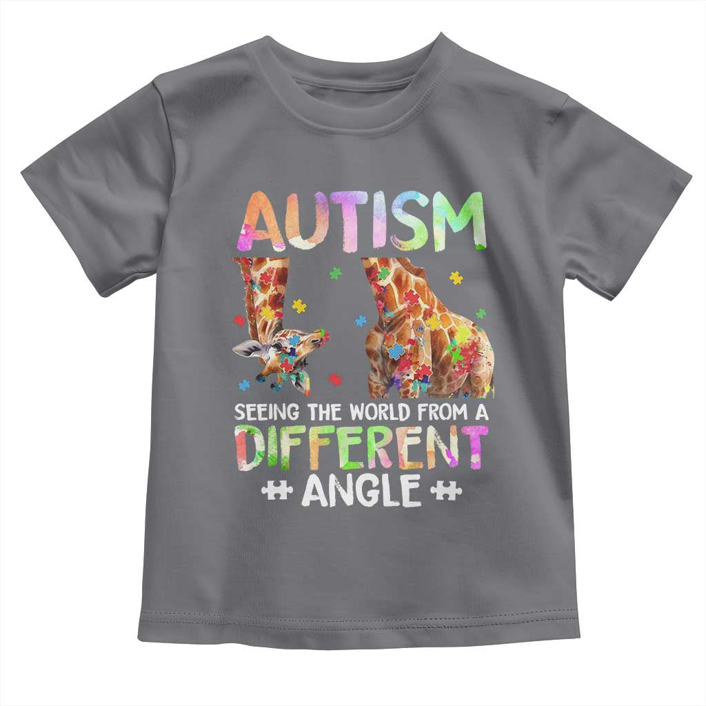 Autism Awareness Giraffe Toddler T Shirt Seeing The World Differently ASD