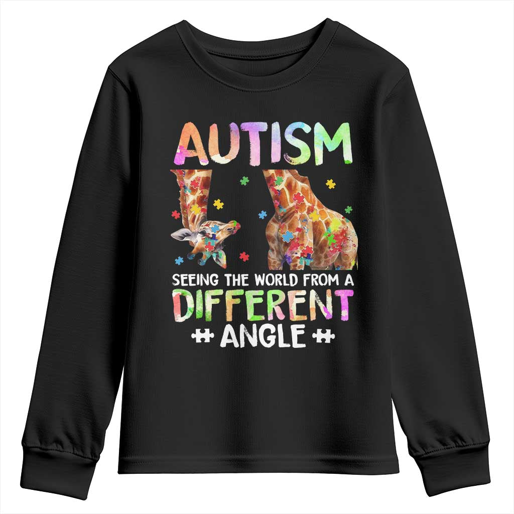 Autism Awareness Giraffe Youth Sweatshirt Seeing The World Differently ASD
