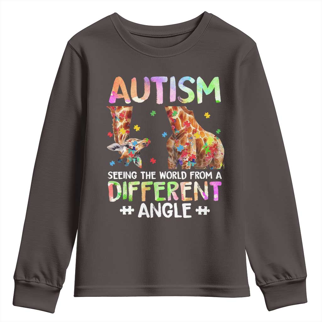 Autism Awareness Giraffe Youth Sweatshirt Seeing The World Differently ASD