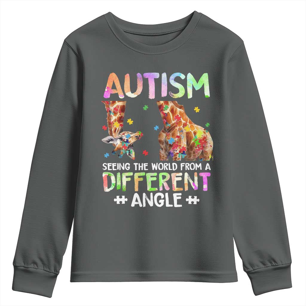 Autism Awareness Giraffe Youth Sweatshirt Seeing The World Differently ASD
