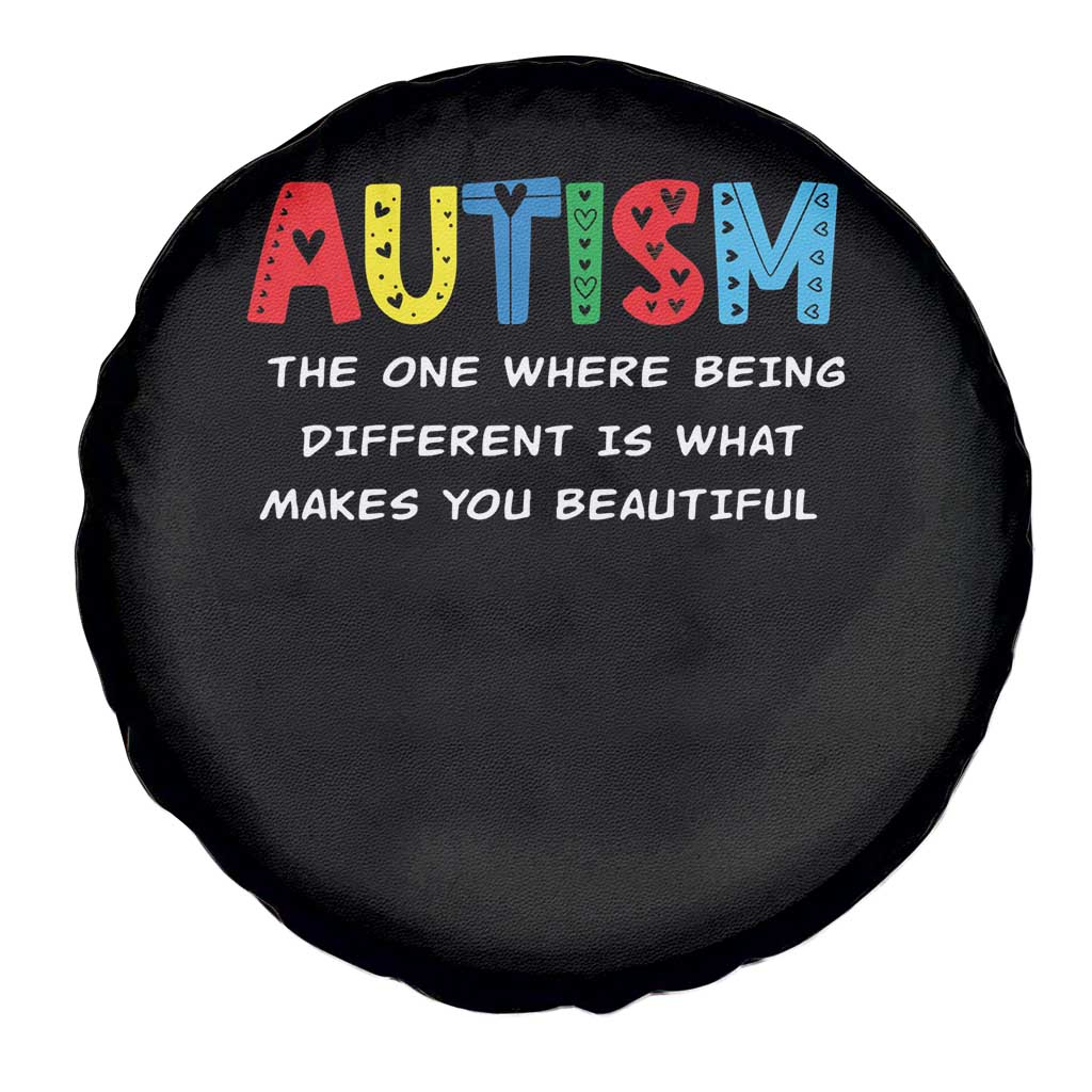 Autism Awareness Spare Tire Cover Different Makes You Beautiful ASD Month Support