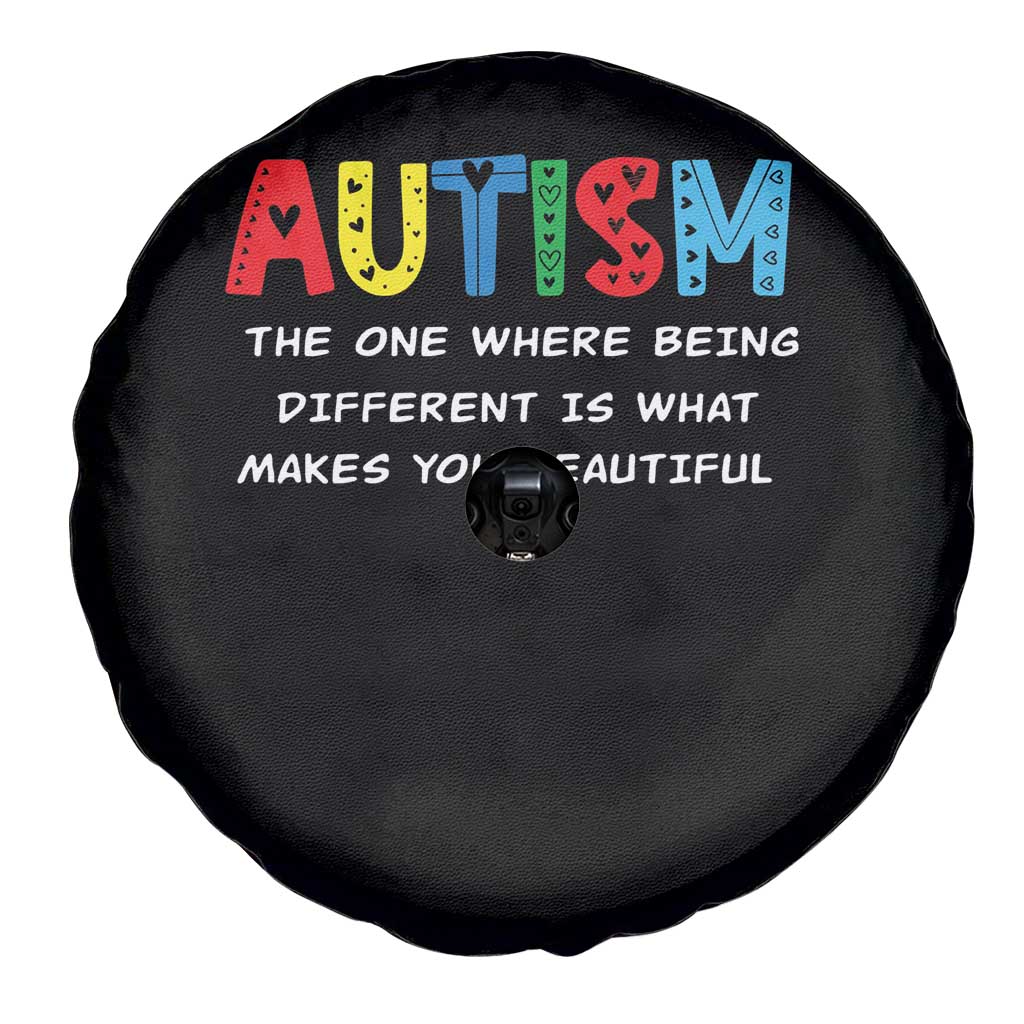 Autism Awareness Spare Tire Cover Different Makes You Beautiful ASD Month Support