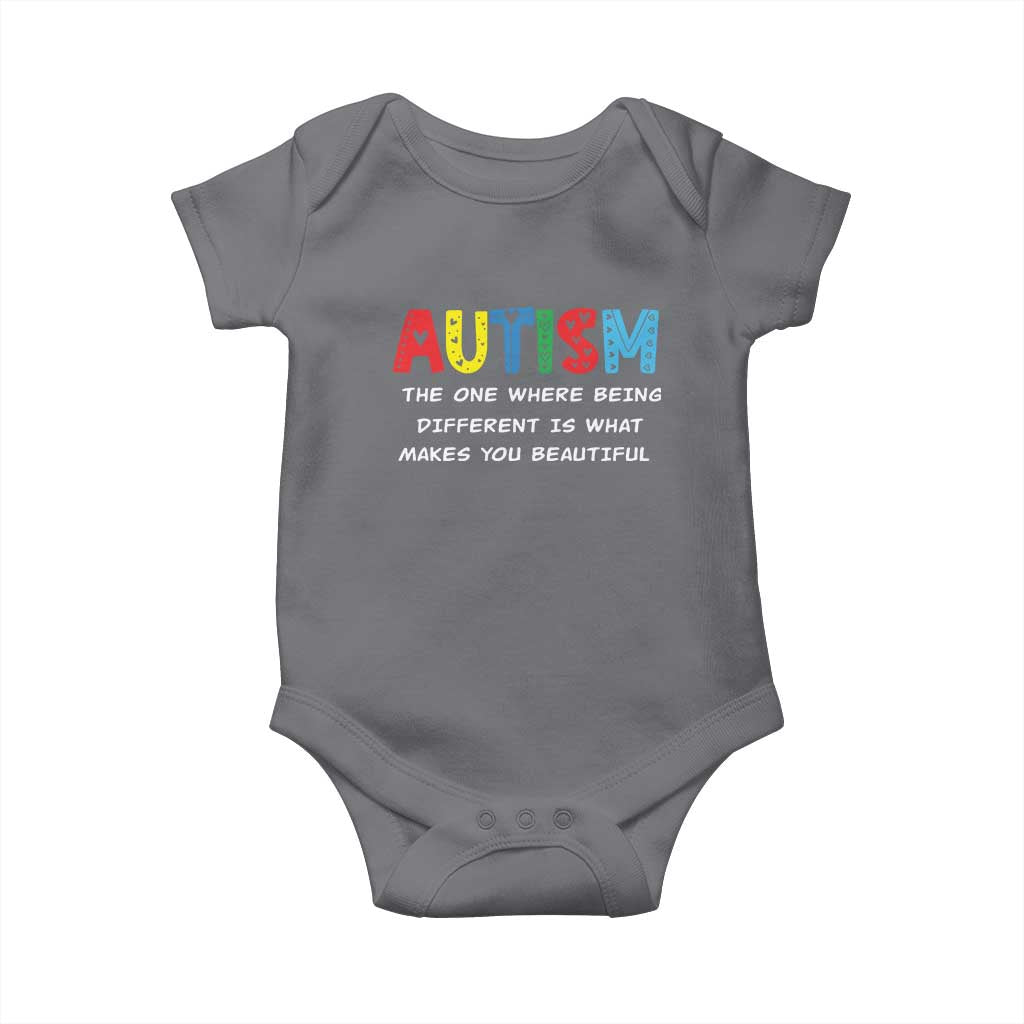 Autism Awareness Baby Onesie Different Makes You Beautiful ASD Month Support