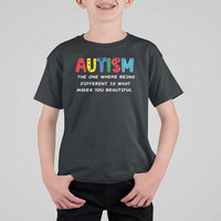 Autism Awareness T Shirt For Kid Different Makes You Beautiful ASD Month Support