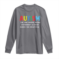 Autism Awareness Long Sleeve Shirt Different Makes You Beautiful ASD Month Support