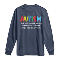 Autism Awareness Long Sleeve Shirt Different Makes You Beautiful ASD Month Support