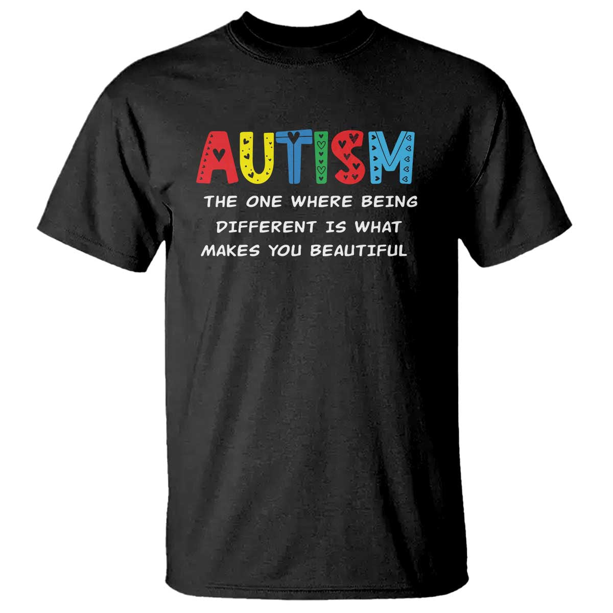 Autism Awareness T Shirt Different Makes You Beautiful ASD Month Support