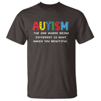 Autism Awareness T Shirt Different Makes You Beautiful ASD Month Support