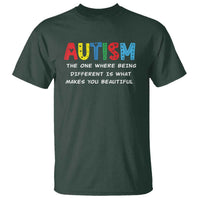 Autism Awareness T Shirt Different Makes You Beautiful ASD Month Support
