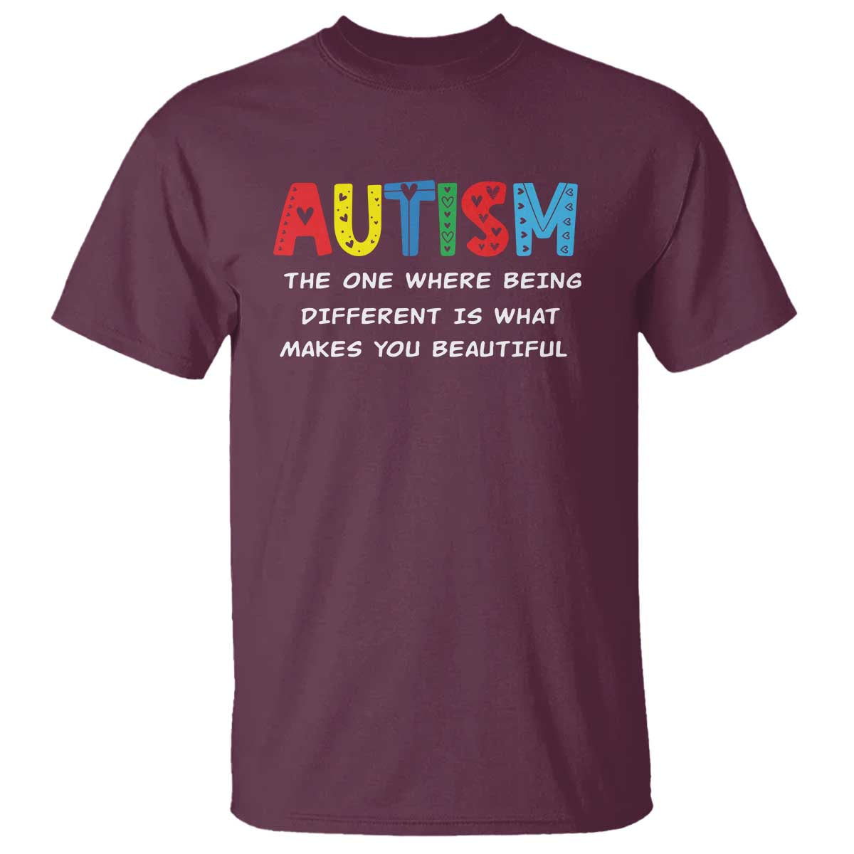 Autism Awareness T Shirt Different Makes You Beautiful ASD Month Support