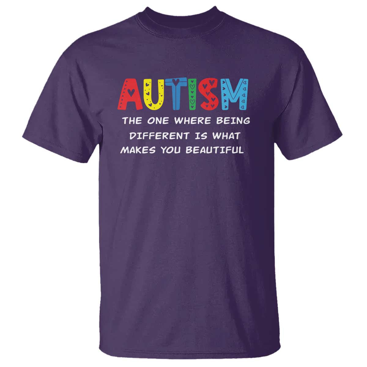 Autism Awareness T Shirt Different Makes You Beautiful ASD Month Support