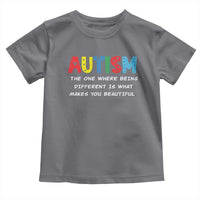 Autism Awareness Toddler T Shirt Different Makes You Beautiful ASD Month Support