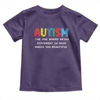 Autism Awareness Toddler T Shirt Different Makes You Beautiful ASD Month Support