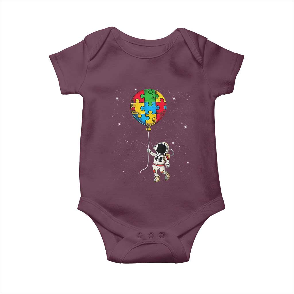 Autism Awareness Astronaut Baby Onesie Puzzle Pieces Balloon Space Autistic