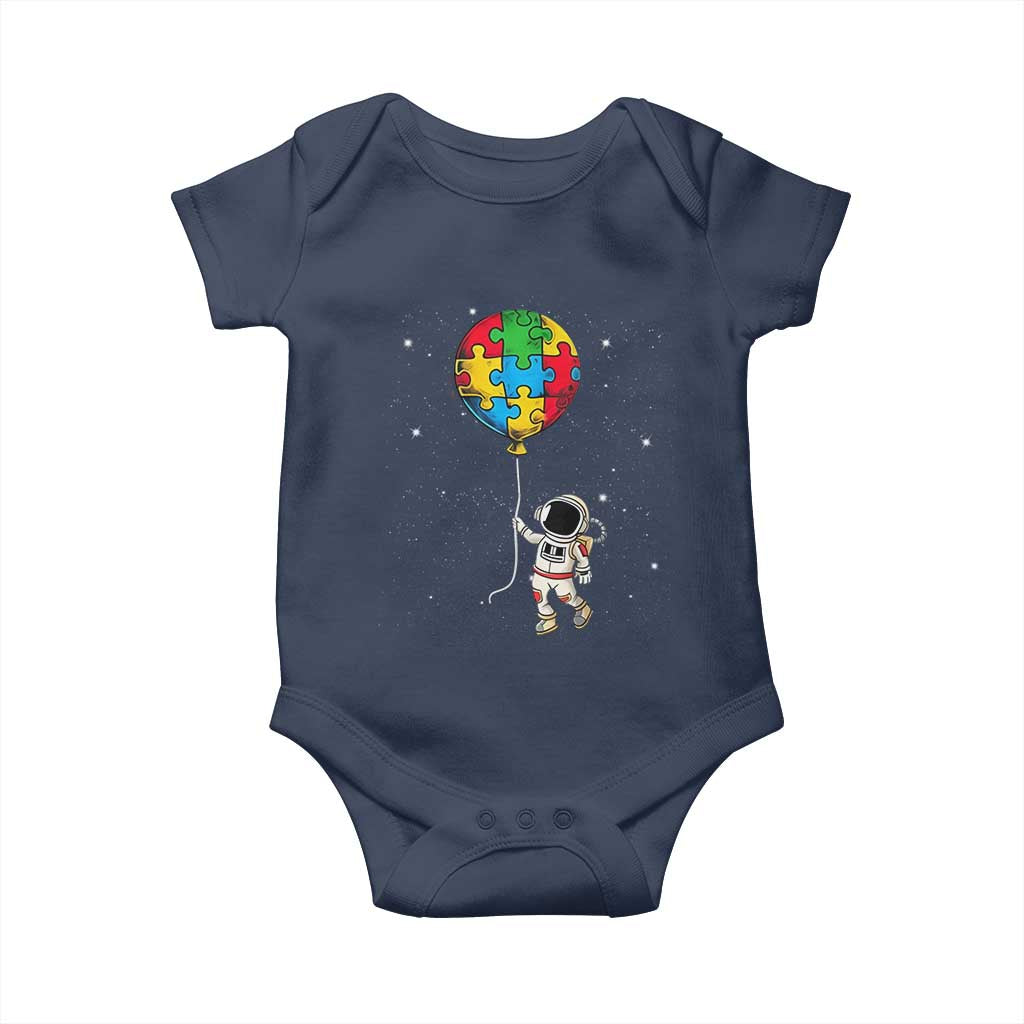 Autism Awareness Astronaut Baby Onesie Puzzle Pieces Balloon Space Autistic