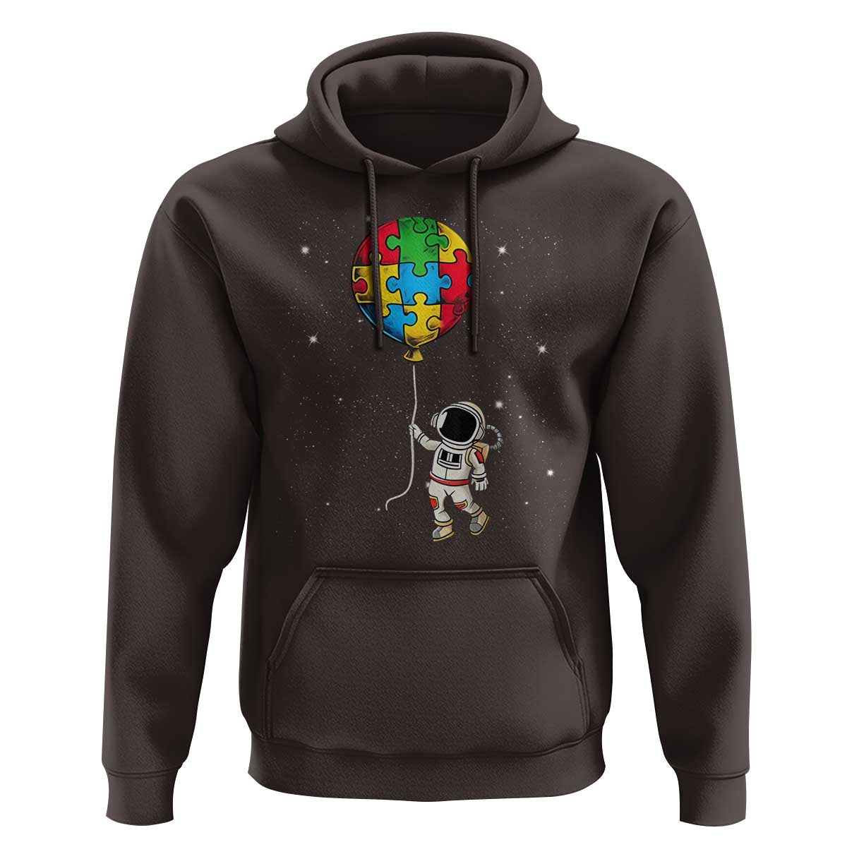 Autism Awareness Astronaut Hoodie Puzzle Pieces Balloon Space Autistic