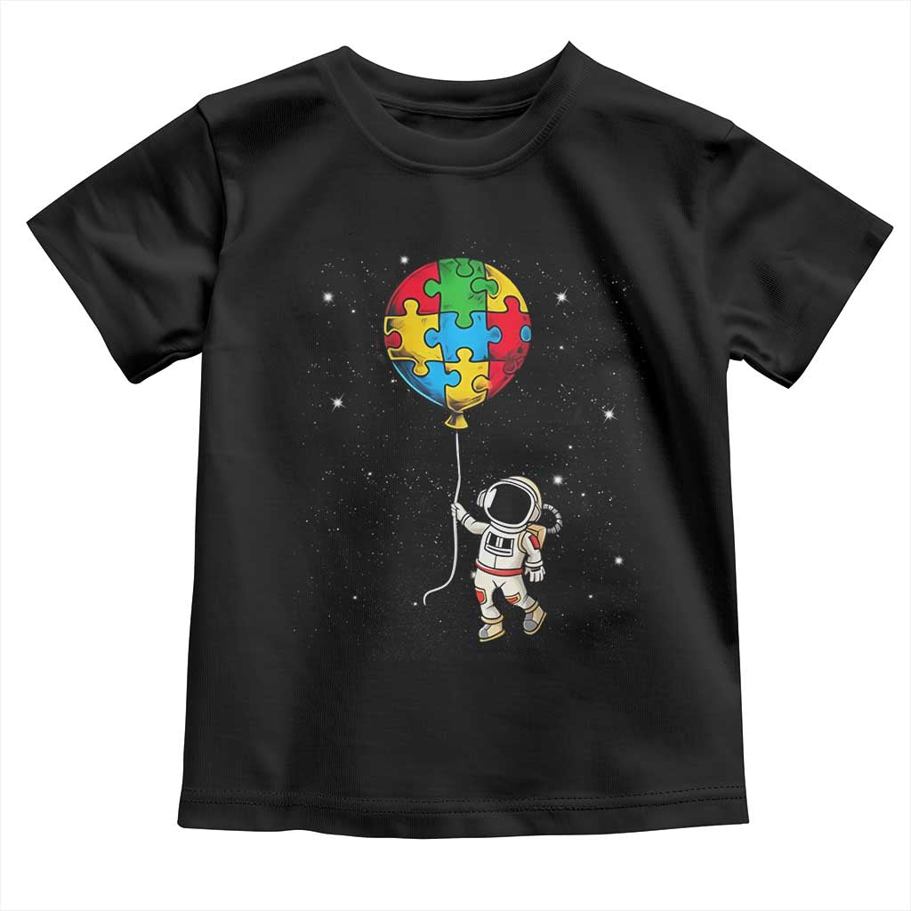 Autism Awareness Astronaut Toddler T Shirt Puzzle Pieces Balloon Space Autistic