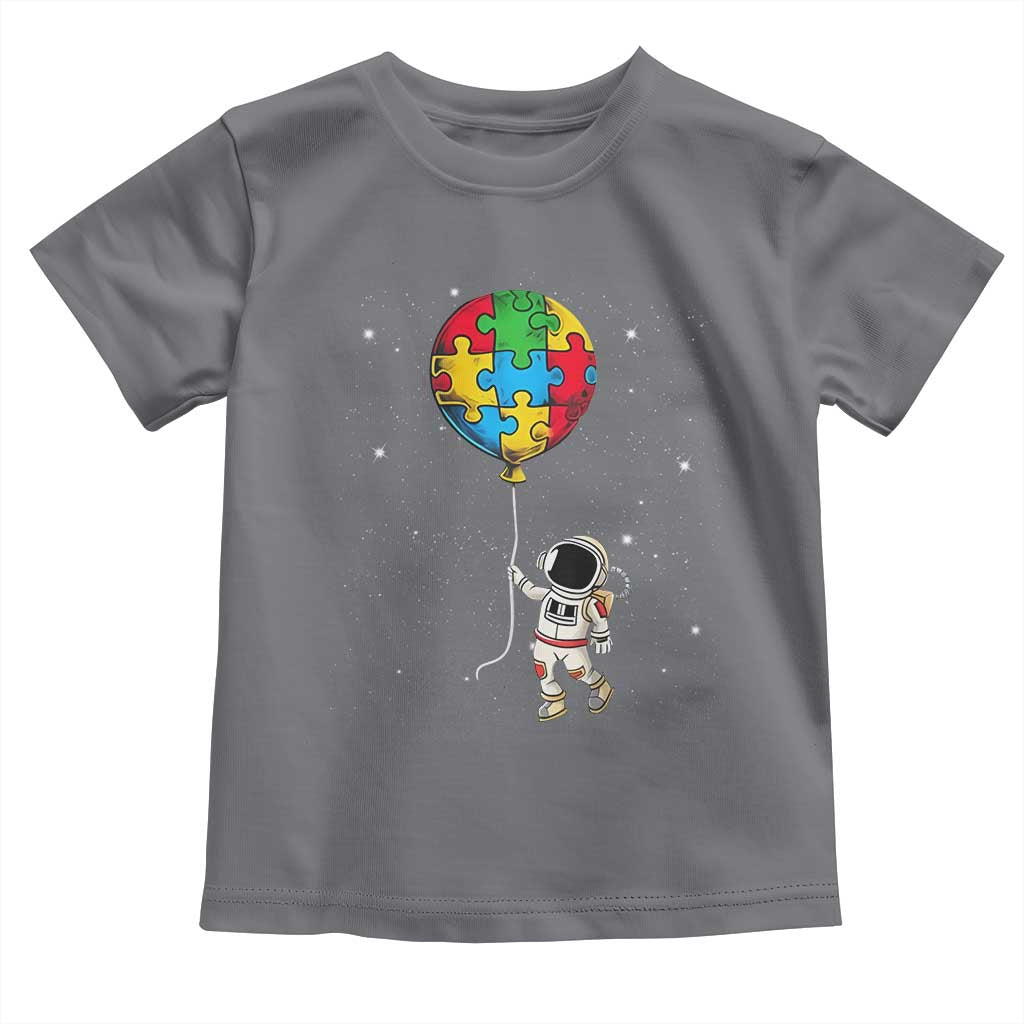 Autism Awareness Astronaut Toddler T Shirt Puzzle Pieces Balloon Space Autistic