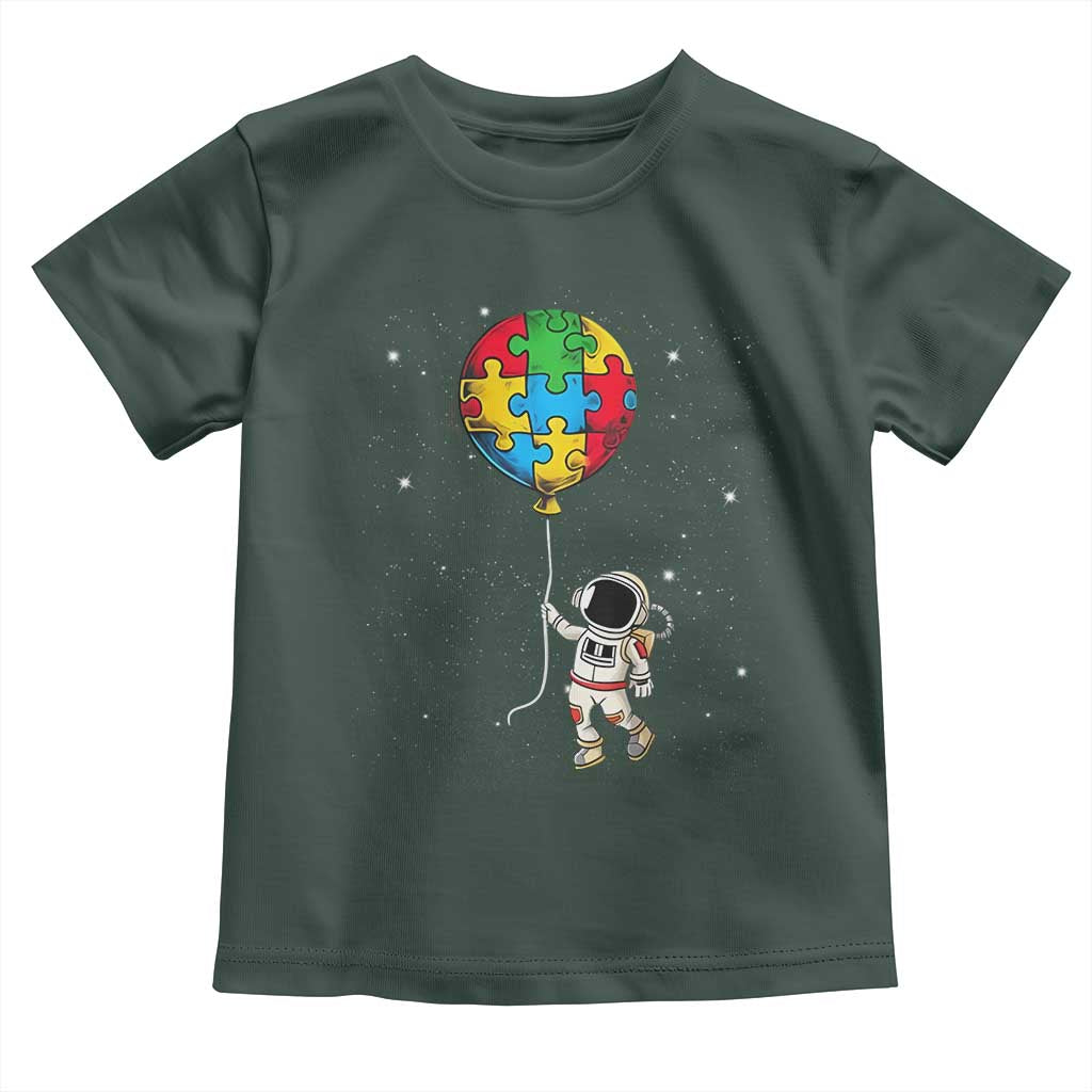 Autism Awareness Astronaut Toddler T Shirt Puzzle Pieces Balloon Space Autistic