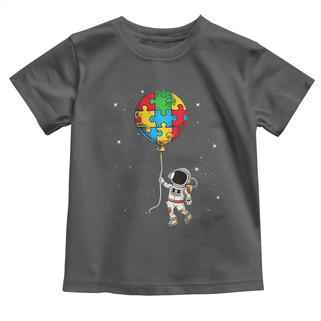 Autism Awareness Astronaut Toddler T Shirt Puzzle Pieces Balloon Space Autistic