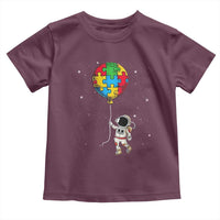 Autism Awareness Astronaut Toddler T Shirt Puzzle Pieces Balloon Space Autistic