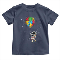 Autism Awareness Astronaut Toddler T Shirt Puzzle Pieces Balloon Space Autistic